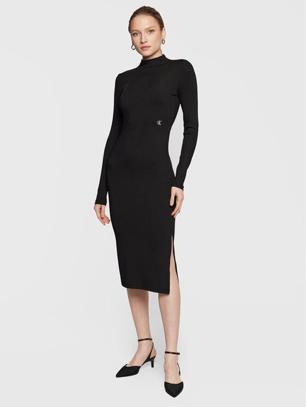 Calvin Klein Jeans Calvin Klein Jeans Ежедневна рокля J20J220353 Черен Slim Fit