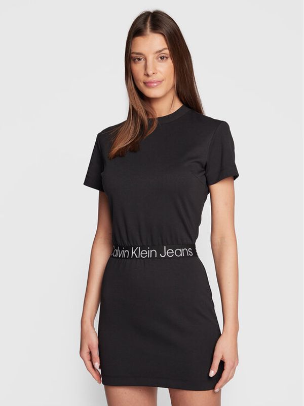 Calvin Klein Jeans Calvin Klein Jeans Ежедневна рокля J20J220356 Черен Regular Fit