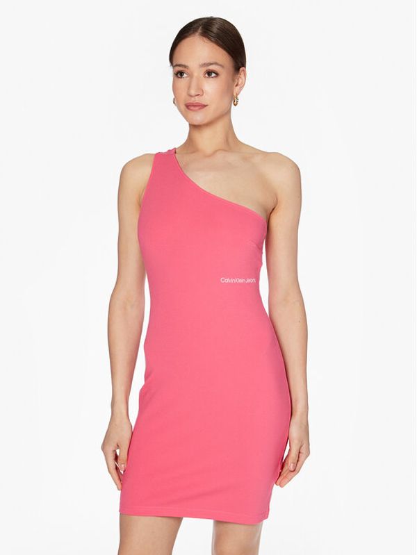 Calvin Klein Jeans Calvin Klein Jeans Ежедневна рокля J20J220757 Розов Slim Fit