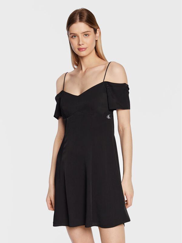 Calvin Klein Jeans Calvin Klein Jeans Ежедневна рокля J20J221073 Черен Regular Fit