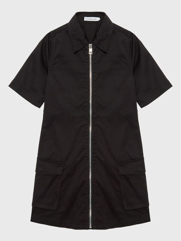 Calvin Klein Jeans Calvin Klein Jeans Ежедневна рокля Monogram Off Placed IG0IG01834 Черен Regular Fit