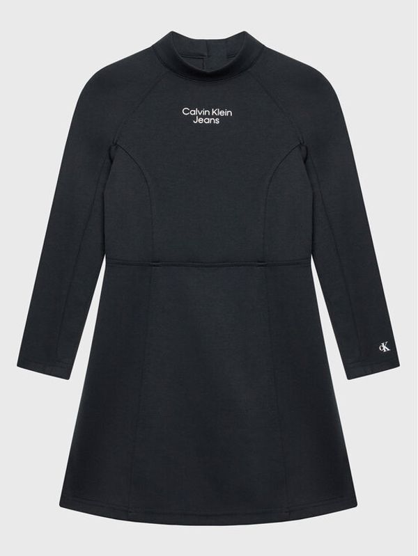 Calvin Klein Jeans Calvin Klein Jeans Ежедневна рокля Punto IG0IG01562 Черен Regular Fit