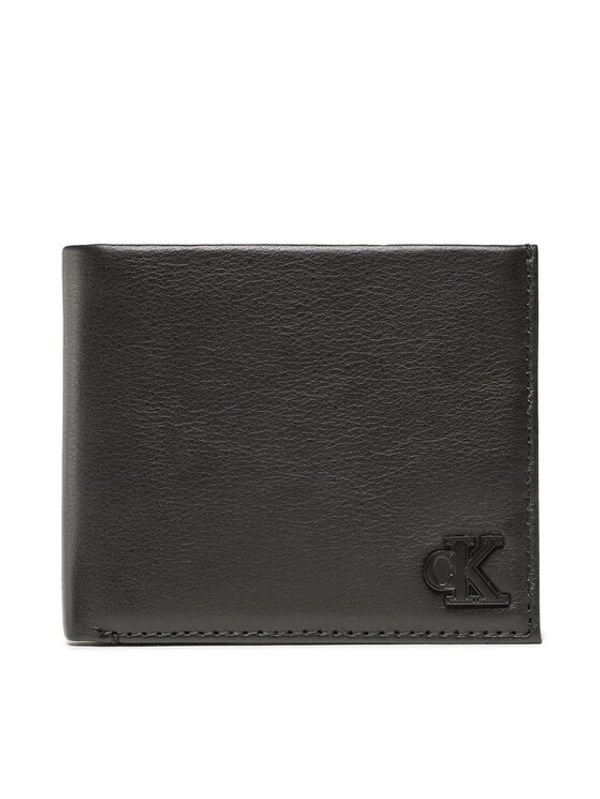 Calvin Klein Jeans Calvin Klein Jeans Голям мъжки портфейл Logo Hardware Bifold Id K50K510441 Черен