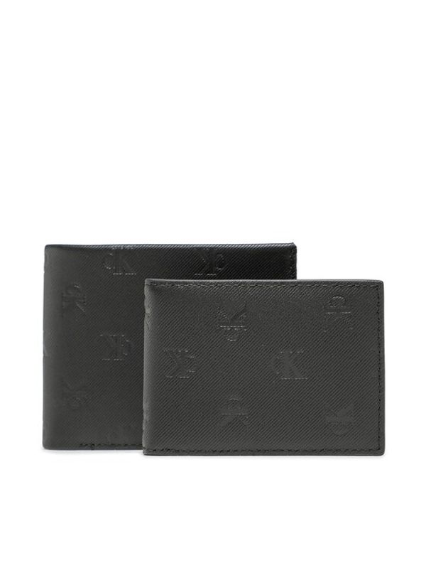 Calvin Klein Jeans Calvin Klein Jeans Голям мъжки портфейл Monogram Soft Bifold+Card Aop K50K510438 Черен