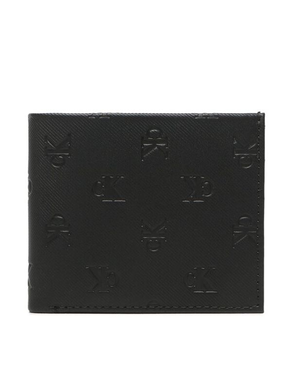 Calvin Klein Jeans Calvin Klein Jeans Голям мъжки портфейл Monogram Soft Bifold/Coin Aop K50K510739 Черен