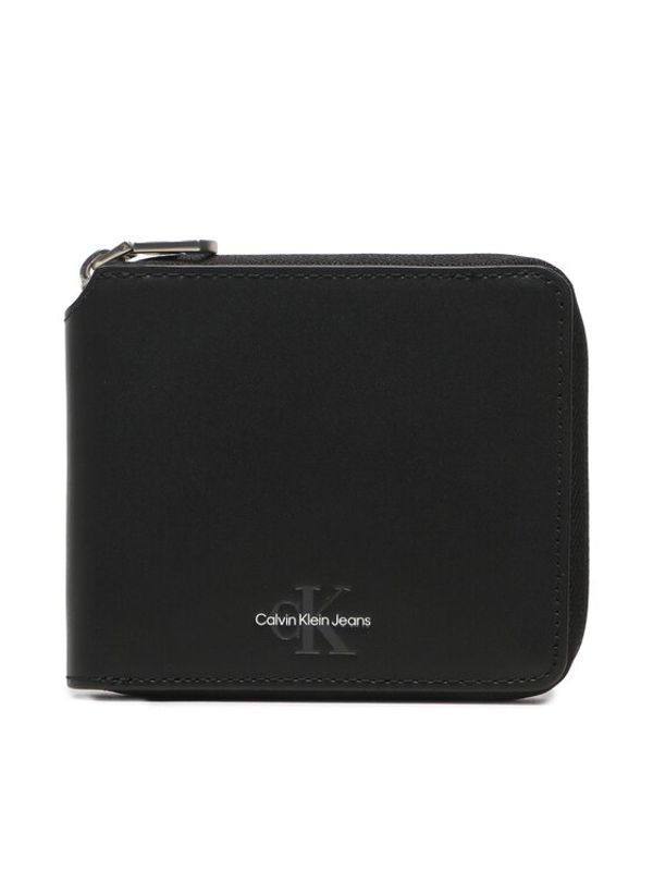 Calvin Klein Jeans Calvin Klein Jeans Голям мъжки портфейл Monogram Soft Zip Around K50K510726 Черен