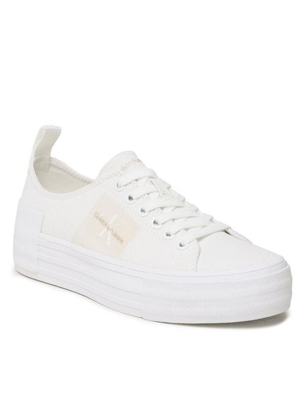 Calvin Klein Jeans Calvin Klein Jeans Гуменки Bold Vulc Flat Laceup YW0YW01039 Бял