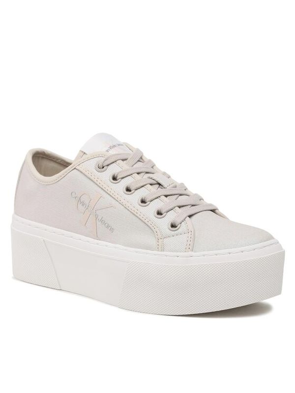 Calvin Klein Jeans Calvin Klein Jeans Гуменки Cupsole Flatform Ny Pearl Wn YW0YW01221 Бежов