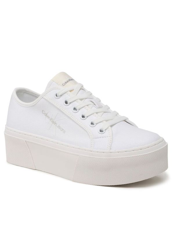 Calvin Klein Jeans Calvin Klein Jeans Гуменки Cupsole Flatform Ny Preal Wn YW0YW01221 Бял
