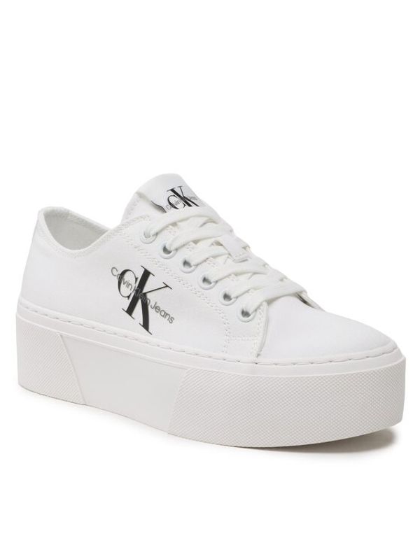 Calvin Klein Jeans Calvin Klein Jeans Гуменки Cupsole Low Txt YW0YW01033 Бял