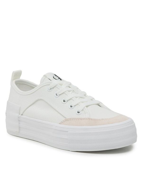 Calvin Klein Jeans Calvin Klein Jeans Гуменки Vulc Flatform Bold Irreg Lines YW0YW00903 Бял
