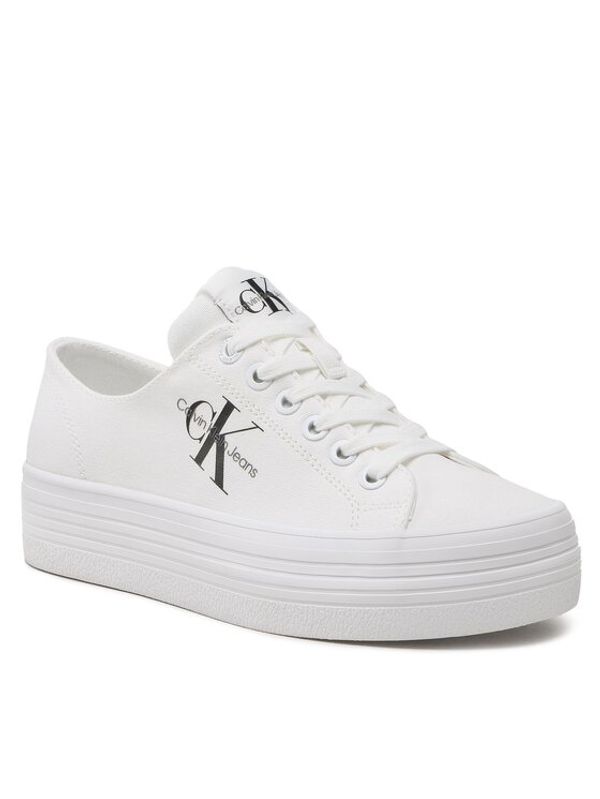 Calvin Klein Jeans Calvin Klein Jeans Гуменки Vulc Flatform Essential Mono YW0YW01030 Бял
