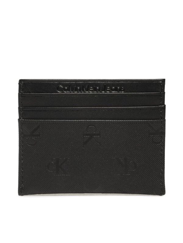 Calvin Klein Jeans Calvin Klein Jeans Калъф за кредитни карти Monogram Soft Cardholder 6Cc Aop K50K510150 Черен
