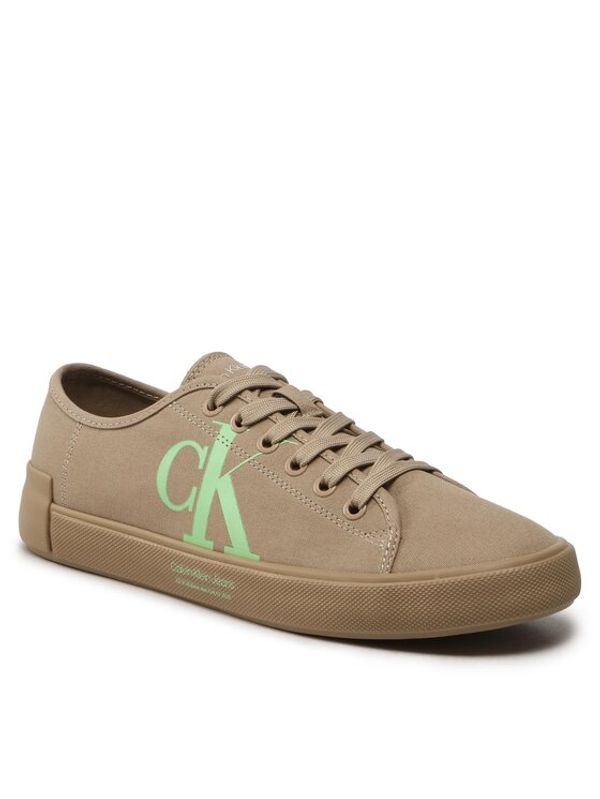 Calvin Klein Jeans Calvin Klein Jeans Кецове Vulc Low Oversized Brand YM0YM00687 Кафяв