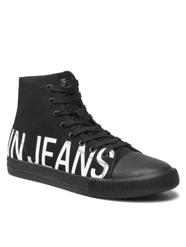 Calvin Klein Jeans Calvin Klein Jeans Кецове Vulcanized Mid Sneaker Logo YM0YM00276 Черен