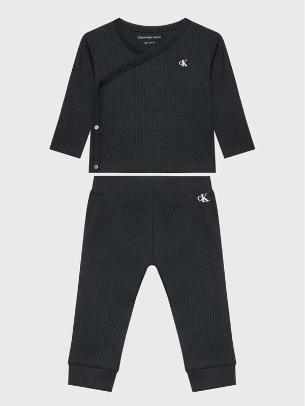 Calvin Klein Jeans Calvin Klein Jeans Комплект блуза и панталон IN0IN00038 Черен Regular Fit