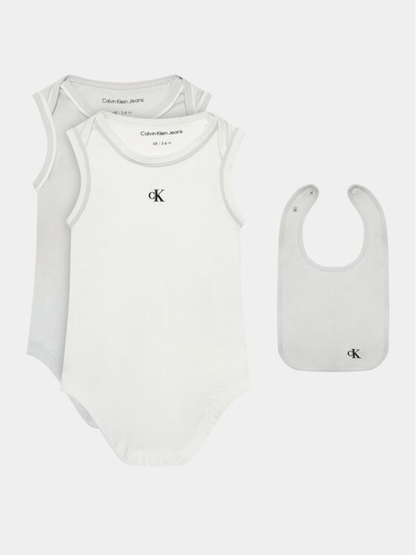 Calvin Klein Jeans Calvin Klein Jeans Комплект от 2 броя детски бодита IN0IN00079 Сив Regular Fit