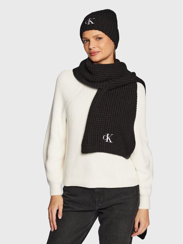 Calvin Klein Jeans Calvin Klein Jeans Комплект шал и шапка Waffle K60K610149 Черен