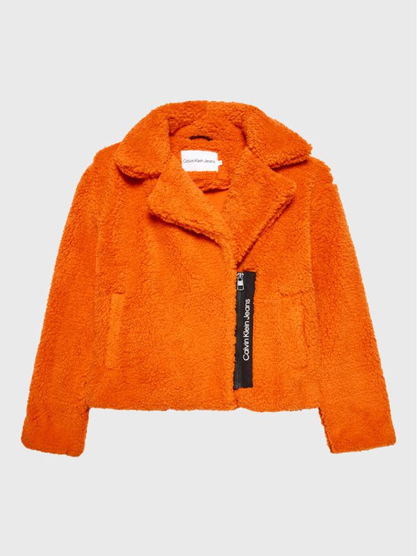 Calvin Klein Jeans Calvin Klein Jeans Кожено палто IG0IG01619 Оранжев Regular Fit
