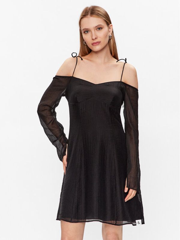 Calvin Klein Jeans Calvin Klein Jeans Лятна рокля J20J222134 Черен Relaxed Fit