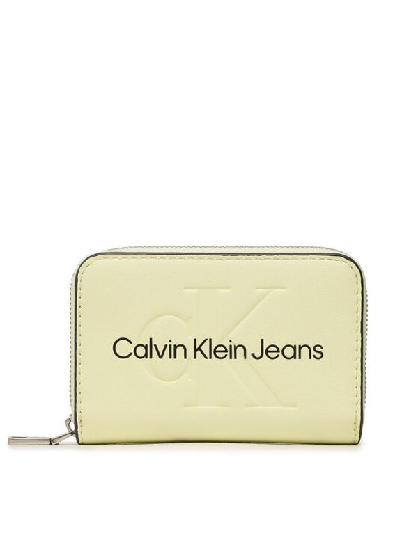 Calvin Klein Jeans Calvin Klein Jeans Малък дамски портфейл Sculpted Med Zip Around Mono K60K607229 Зелен