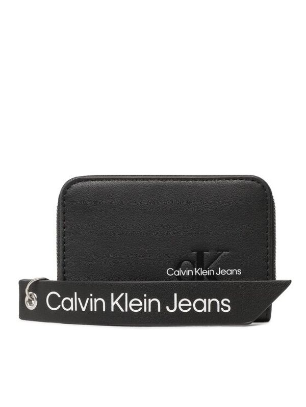 Calvin Klein Jeans Calvin Klein Jeans Малък дамски портфейл Sculpted Med Zip Around Tag K60K610578 Черен
