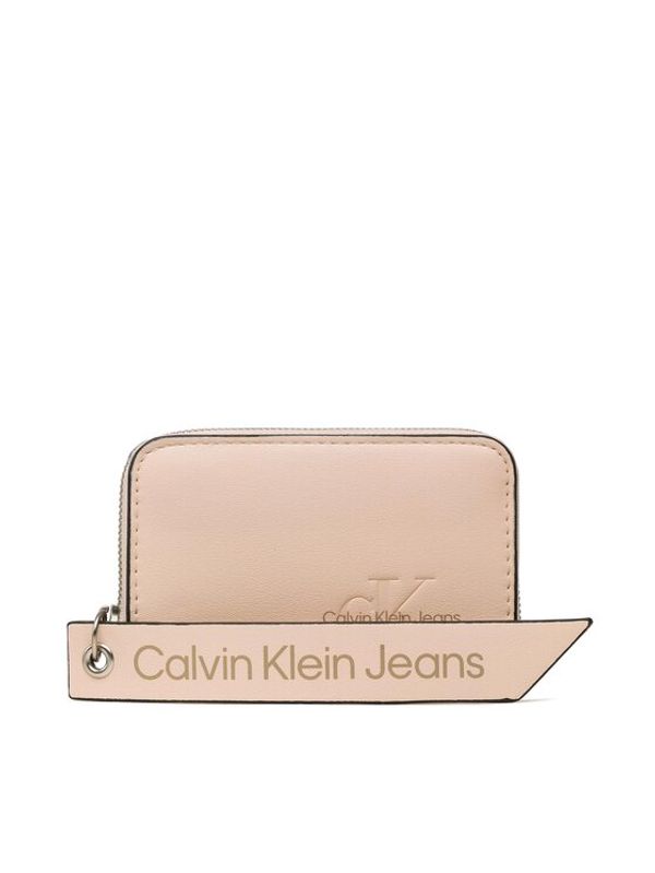 Calvin Klein Jeans Calvin Klein Jeans Малък дамски портфейл Sculpted Med Zip Around Tag K60K610578 Розов
