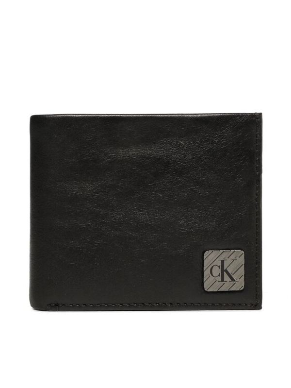 Calvin Klein Jeans Calvin Klein Jeans Малък мъжки портфейл Logo Hardware Bifold Rfid K50K510138 Черен