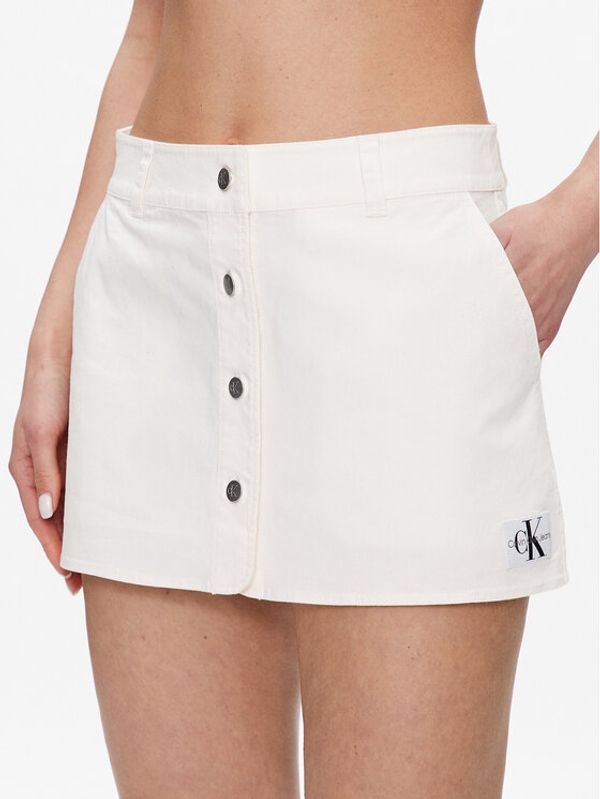 Calvin Klein Jeans Calvin Klein Jeans Мини пола J20J220797 Бял Regular Fit