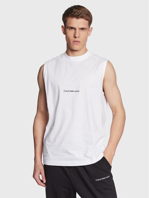 Calvin Klein Jeans Calvin Klein Jeans Мъжки топ J30J323146 Бял Regular Fit