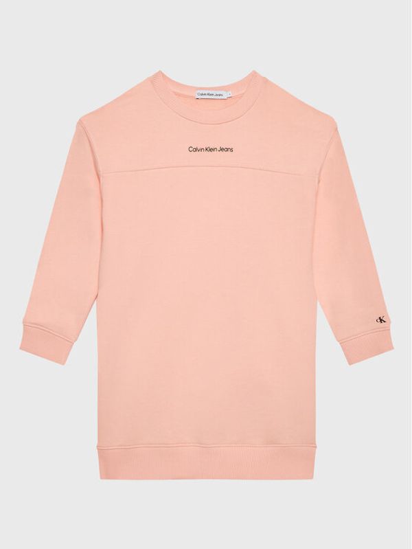 Calvin Klein Jeans Calvin Klein Jeans Плетена рокля IG0IG01671 Розов Regular Fit