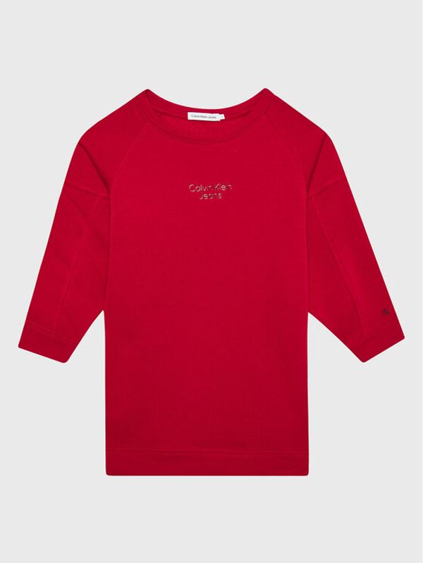 Calvin Klein Jeans Calvin Klein Jeans Плетена рокля IG0IG01681 Розов Regular Fit