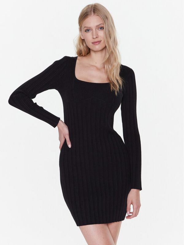 Calvin Klein Jeans Calvin Klein Jeans Плетена рокля J20J220550 Черен Slim Fit