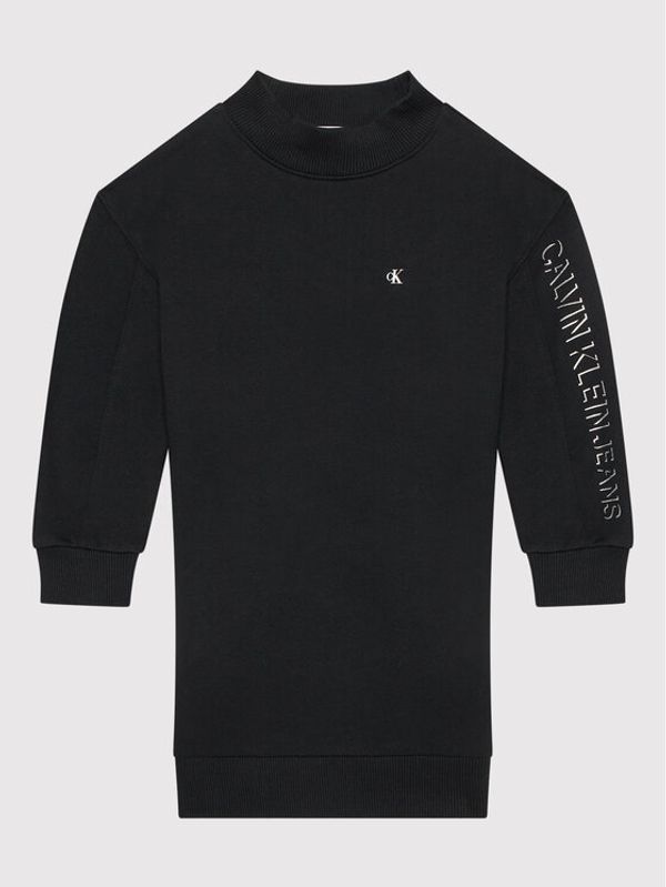 Calvin Klein Jeans Calvin Klein Jeans Плетена рокля Shadow Logo IG0IG01185 Черен Oversize