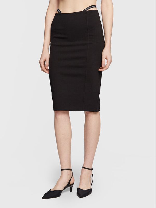 Calvin Klein Jeans Calvin Klein Jeans Пола тип молив J20J220465 Черен Slim Fit