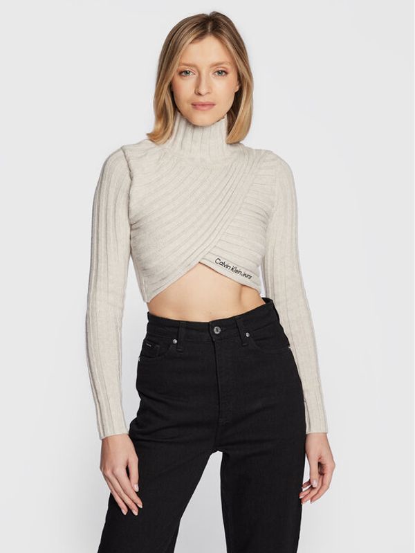 Calvin Klein Jeans Calvin Klein Jeans Поло J20J219786 Екрю Slim Fit