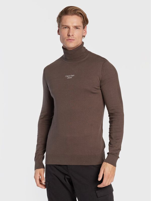 Calvin Klein Jeans Calvin Klein Jeans Поло J30J321696 Кафяв Slim Fit