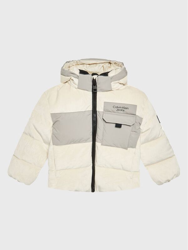 Calvin Klein Jeans Calvin Klein Jeans Пухено яке Corduroy Mix Media IB0IB01353 Сив Regular Fit