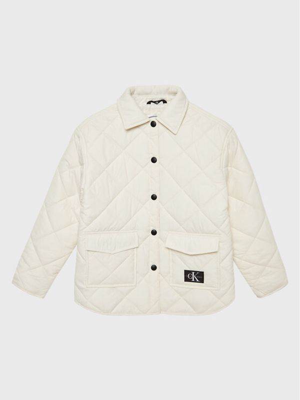 Calvin Klein Jeans Calvin Klein Jeans Пухено яке IG0IG01814 Екрю Comfort Fit