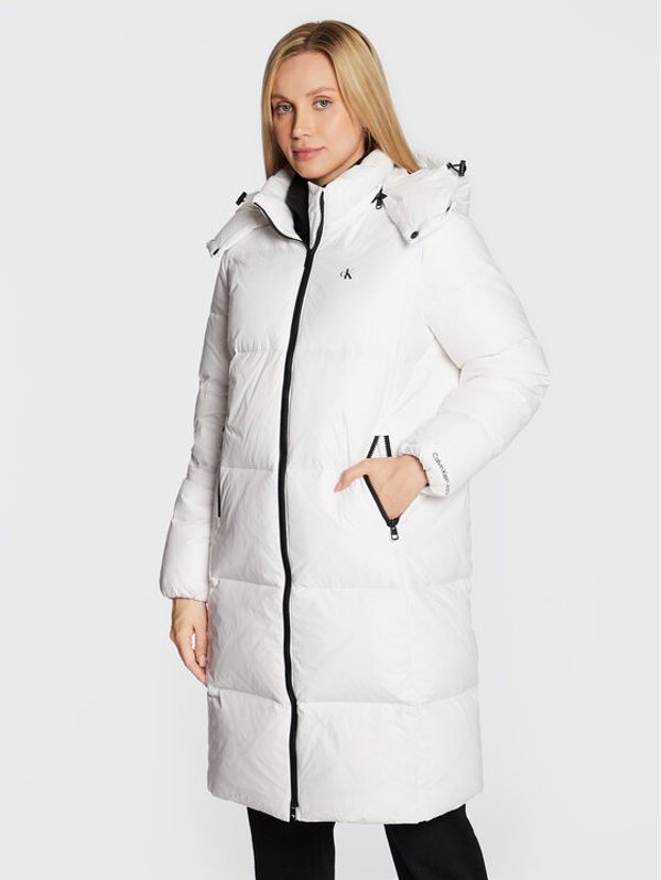 Calvin Klein Jeans Calvin Klein Jeans Пухено яке J20J219820 Бял Regular Fit