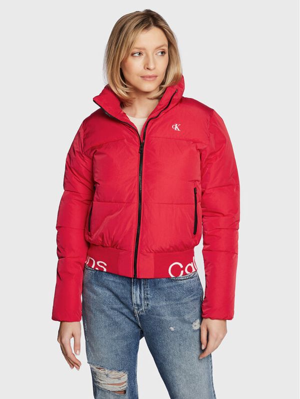 Calvin Klein Jeans Calvin Klein Jeans Пухено яке J20J219830 Червен Relaxed Fit