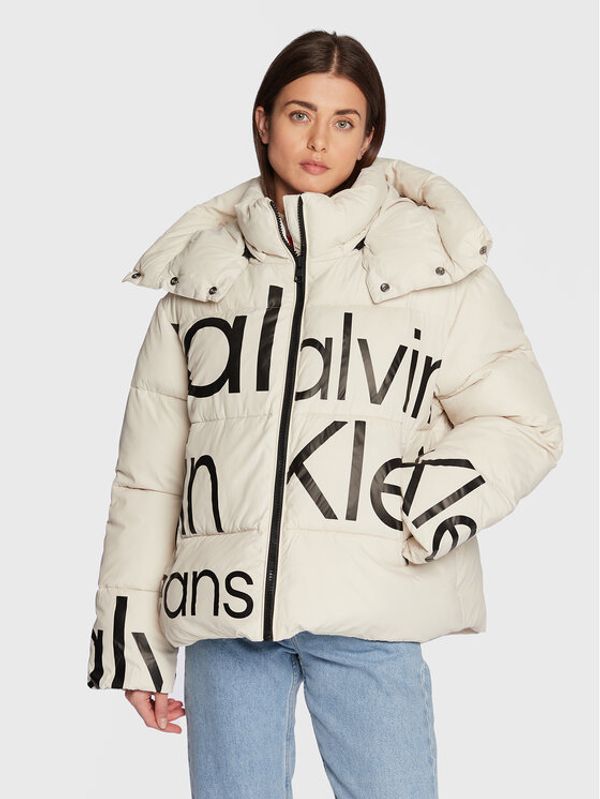 Calvin Klein Jeans Calvin Klein Jeans Пухено яке J20J219835 Екрю Regular Fit