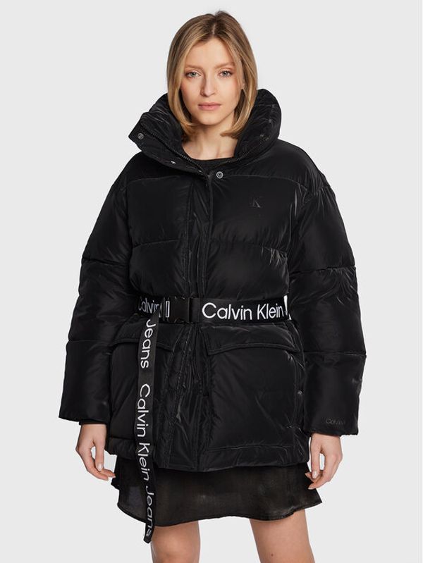 Calvin Klein Jeans Calvin Klein Jeans Пухено яке J20J219845 Черен Oversize