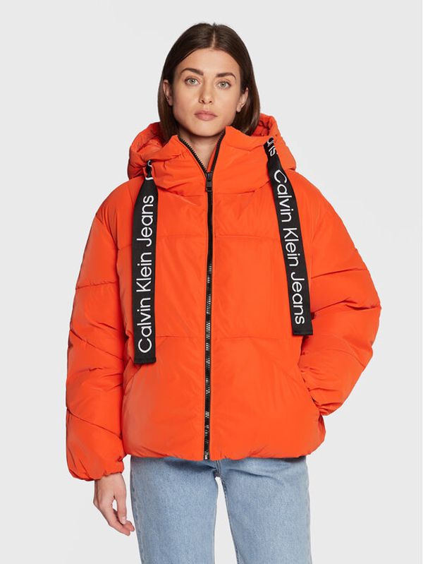 Calvin Klein Jeans Calvin Klein Jeans Пухено яке J20J220017 Оранжев Regular Fit