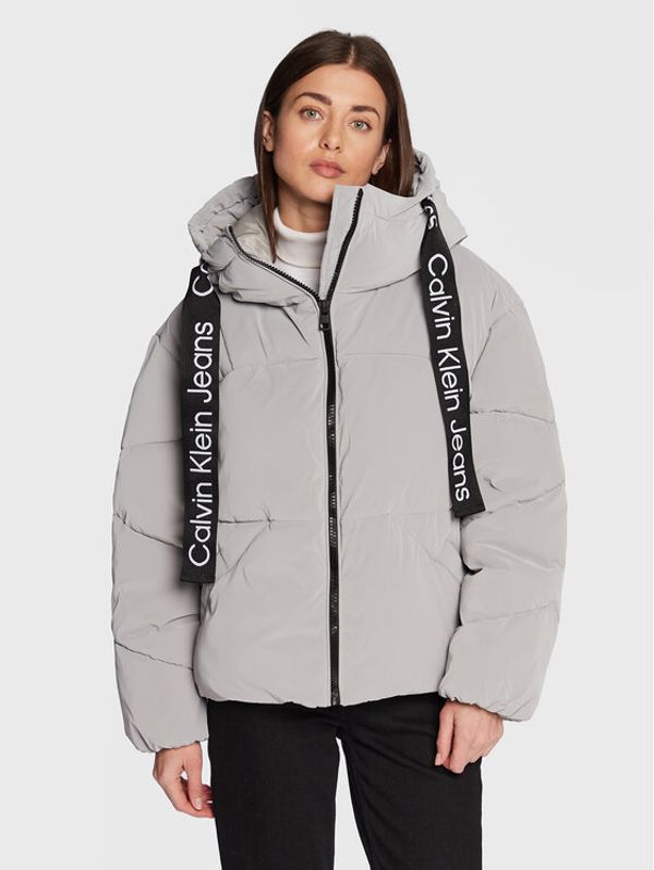Calvin Klein Jeans Calvin Klein Jeans Пухено яке J20J220017 Сив Regular Fit
