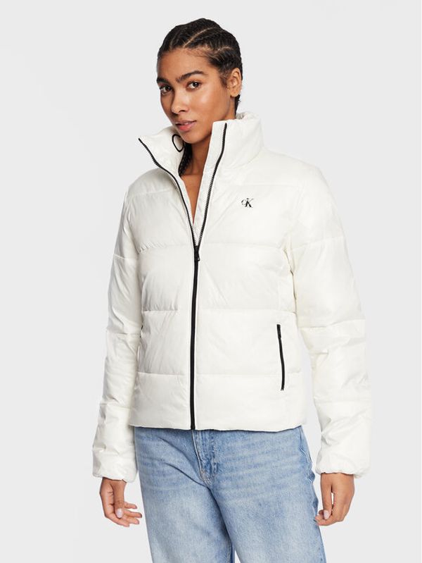 Calvin Klein Jeans Calvin Klein Jeans Пухено яке J20J220332 Бял Regular Fit