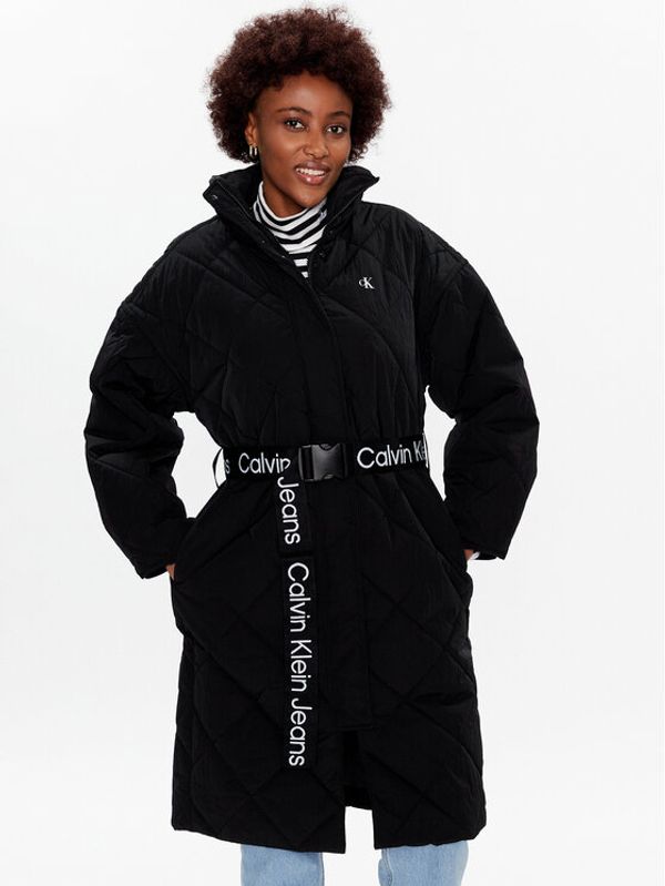 Calvin Klein Jeans Calvin Klein Jeans Пухено яке J20J220334 Черен Relaxed Fit