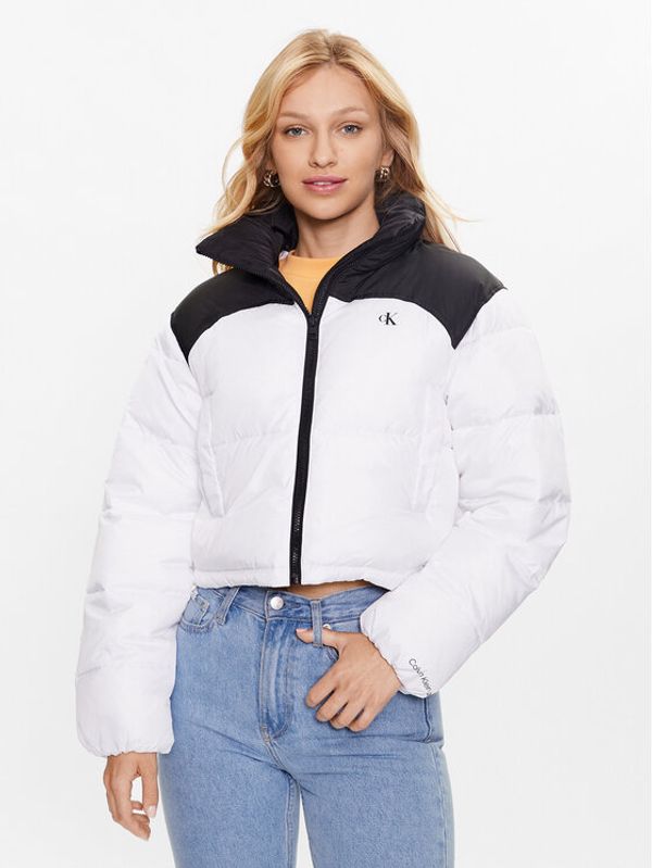 Calvin Klein Jeans Calvin Klein Jeans Пухено яке J20J221379 Бял Regular Fit