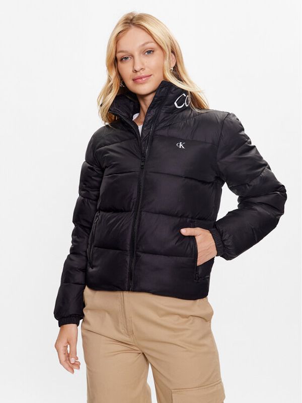 Calvin Klein Jeans Calvin Klein Jeans Пухено яке J20J221381 Черен Regular Fit