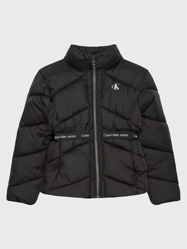 Calvin Klein Jeans Calvin Klein Jeans Пухено яке Logo Tape IG0IG01550 Черен Regular Fit